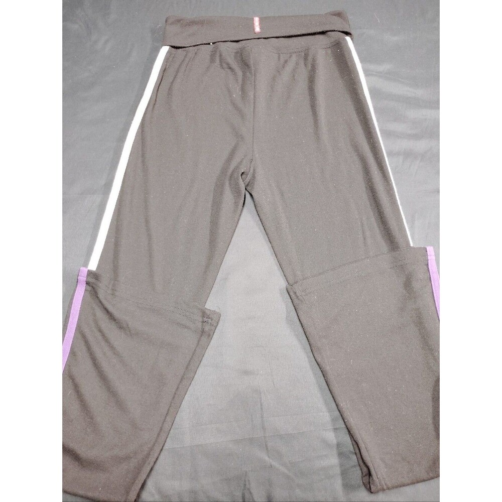 Sweet Vibes Black Track Pants with Purple & White Side Stripes - Picture 6 of 7